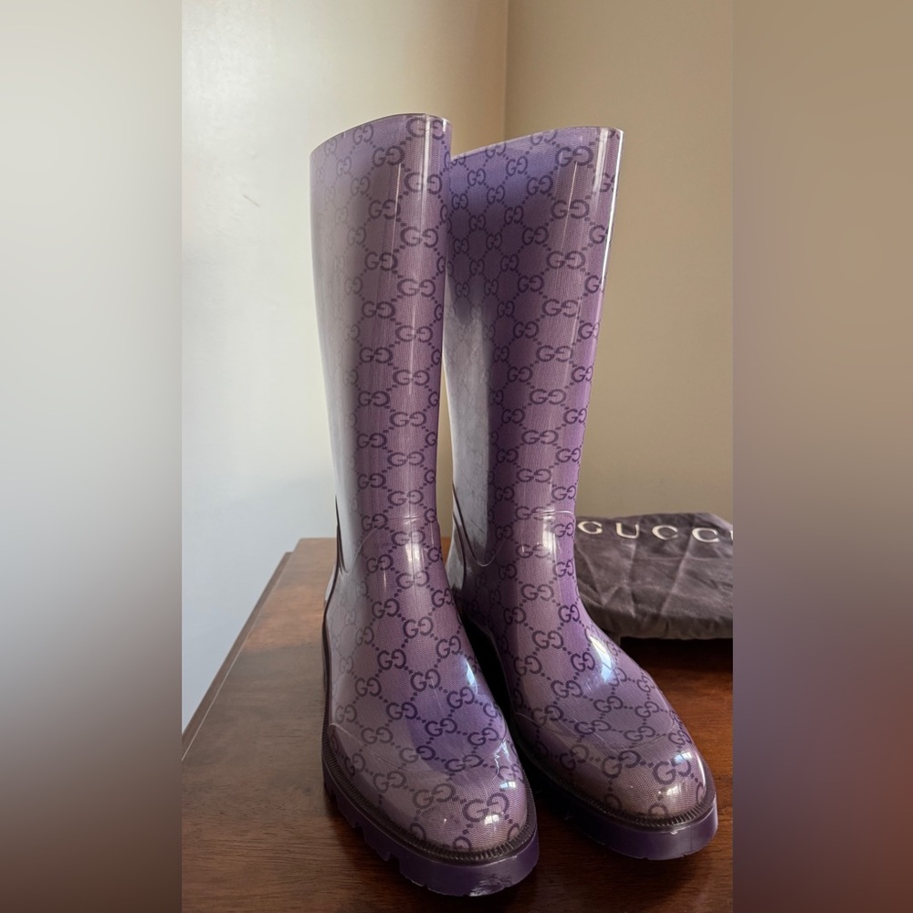 Gucci GG rubber rain boots